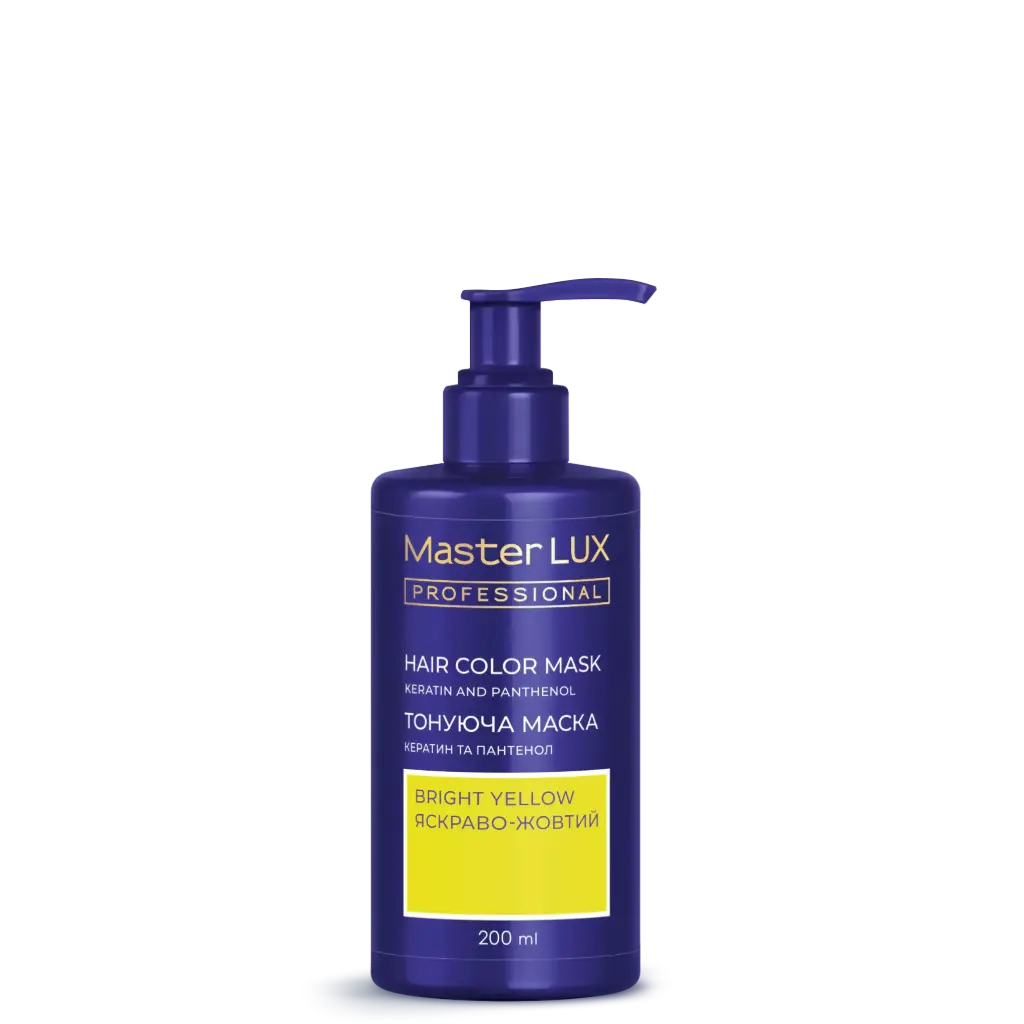 Маска тонуюча для волосся Master LUX professional Яскраво-жовтий 200 мл
