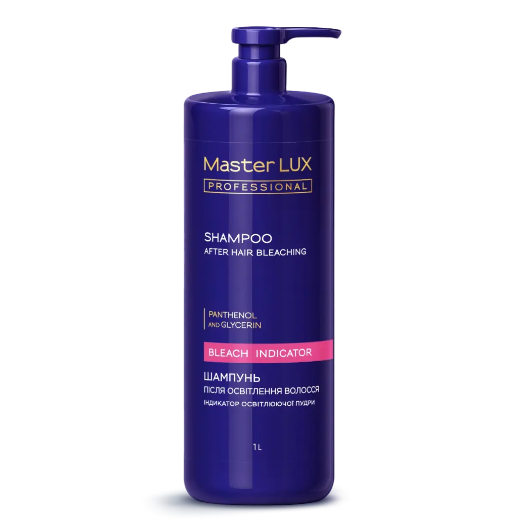 Szampon po rozjaśnianiu włosów Master LUX Professional (BLEACH INDICATOR) 1000ml