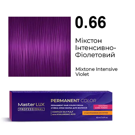 Półtrwała farba do włosów w kremie Master LUX professional INFINITY GLOSS 0.66 Mixton intensywny fiolet