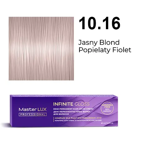 ML INFINITE GLOSS БЕЗ АМІАКУ 10.16 Яскравий Блонд Попелясто-Фіолетовий