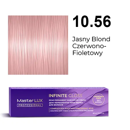 Półtrwała farba do włosów w kremie Master LUX professional INFINITY GLOSS 10.56 Jasny blond czerwono-fioletowy