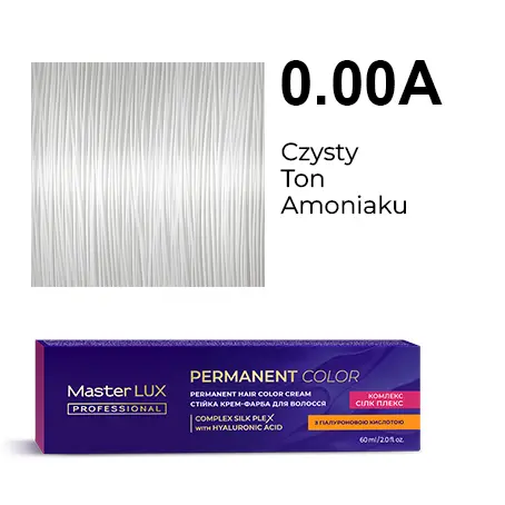 Krem do trwałej farby do włosów Master LUX professional 0.00A Czysty ton amoniaku