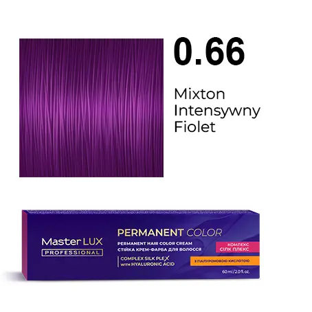 Krem do trwałej farby do włosów Master LUX professional 0.66 Mixton intensywny fiolet