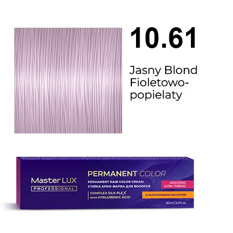 Krem do trwałej farby do włosów Master LUX professional 10.61 Jasny blond fioletowo-popielaty