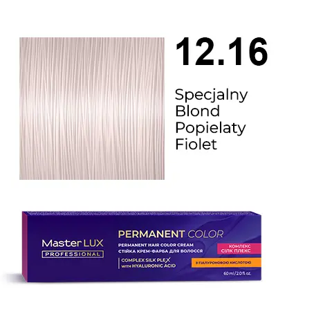 Permanent hair color cream Master LUX professional 12.16 Special Blonde Ashy-Violet