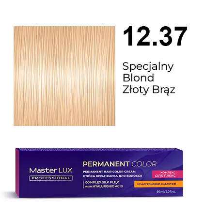 Krem do trwałej farby do włosów Master LUX professional 12.37  Specjalny blond złoty brąz