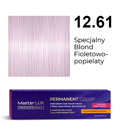 Krem do trwałej farby do włosów Master LUX professional 12.61 Specjalny blond fioletowo-popielaty