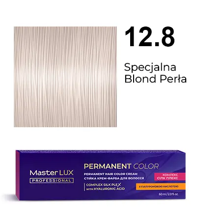 Krem do trwałej farby do włosów Master LUX professional 12.8 Specjalna blond perła