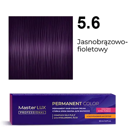 Krem do trwałej farby do włosów Master LUX professional 5.6 Jasnobrązowo-fioletowy