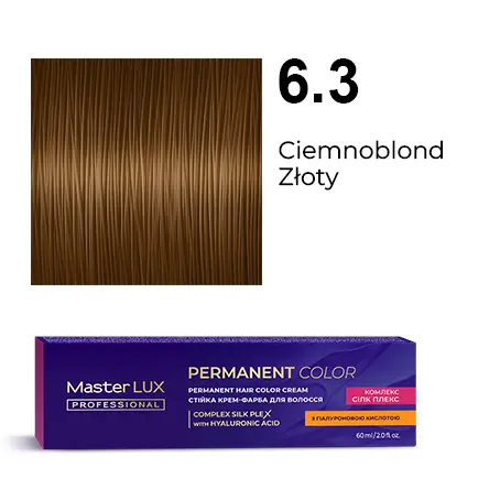 Permanent hair color cream Master LUX professional 6.3 Dark Blonde Gold