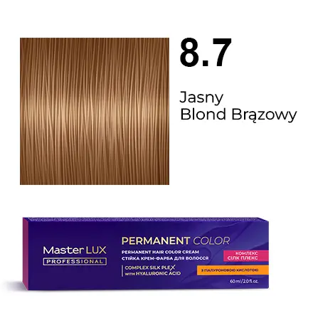 Krem do trwałej farby do włosów Master LUX professional 8.7 Jasny blond brązowy