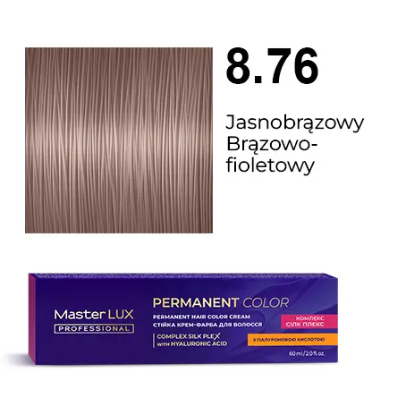 Krem do trwałej farby do włosów Master LUX professional 8.76 Jasnobrązowy brązowo-fioletowy