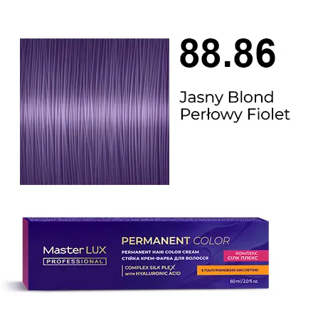Permanent hair color cream Master LUX professional 88.86 Light Blonde Bright Pearl Violet