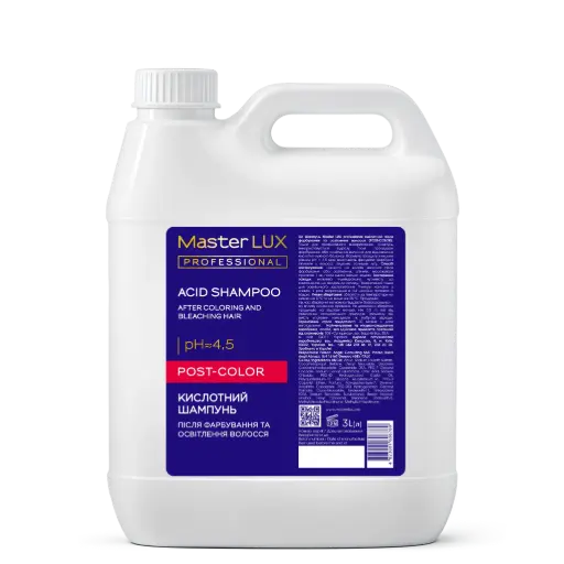 [10203] Szampon kwaśny Master LUX professional po koloryzacji i rozjaśnianiu włosów (POST-COLOR) 3L