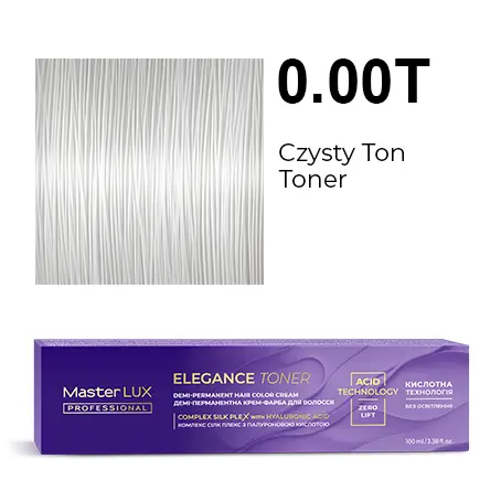 [20647] Półtrwała farba do włosów w kremie Master LUX professional ELEGANCE TONER 0.00T Czysty ton toner