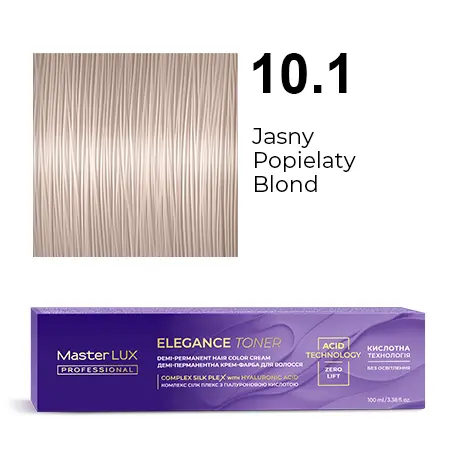 [20634] Półtrwała farba do włosów w kremie Master LUX professional ELEGANCE TONER 10.1 Jasny popielaty blond