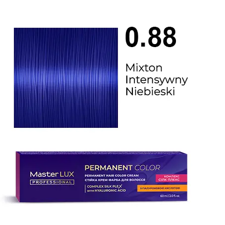 [20149] Krem do trwałej farby do włosów Master LUX professional 0.88 Mixton intensywny niebieski