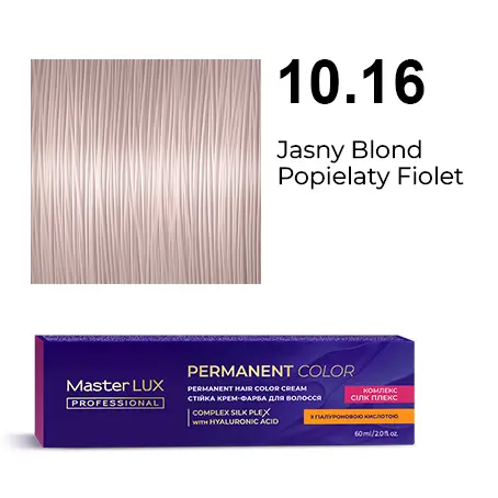 [20115] Krem do trwałej farby do włosów Master LUX professional 10.16 Jasny blond popielaty fiolet