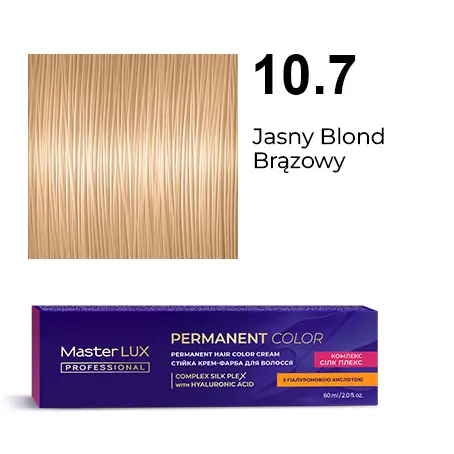 [20123] Krem do trwałej farby do włosów Master LUX professional 10.7 Jasny blond brązowy