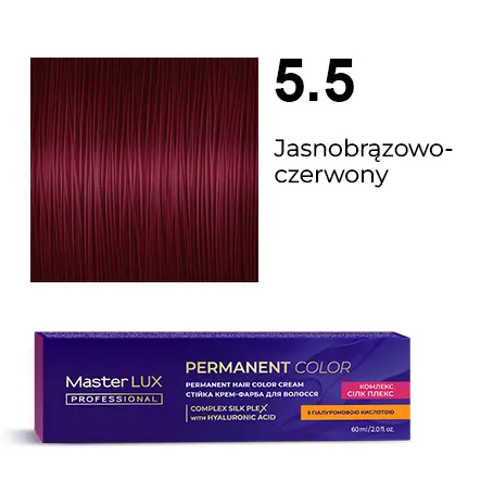 [20016] Krem do trwałej farby do włosów Master LUX professional 5.5 Jasnobrązowo-czerwony
