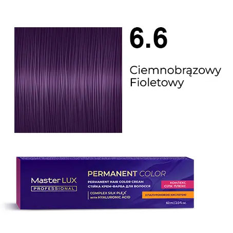 [20034] Krem do trwałej farby do włosów Master LUX professional 6.6 Ciemnobrązowy fioletowy