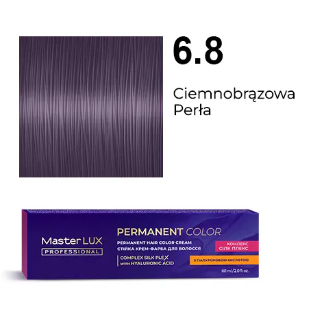 [20040] Krem do trwałej farby do włosów Master LUX professional 6.8 Ciemnobrązowa perła
