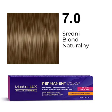 [20044] Krem do trwałej farby do włosów Master LUX professional 7.0  Średni blond naturalny