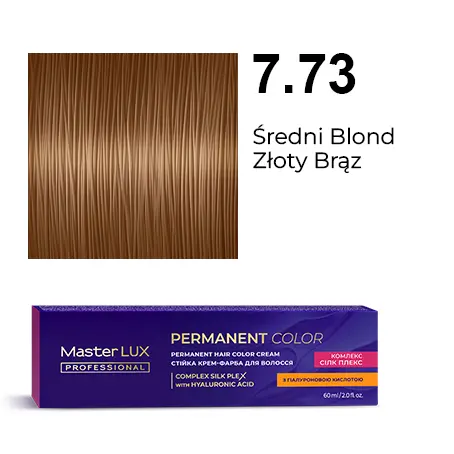 [20061] Krem do trwałej farby do włosów Master LUX professional 7.73 Średni blond złoty brąz
