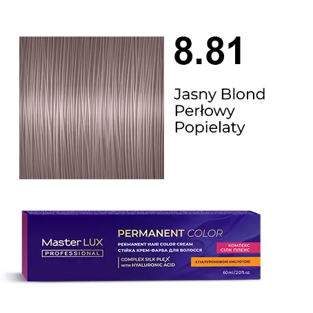 [20088] Permanent hair color cream Master LUX professional 8.81 Light Blonde Pearl Ash