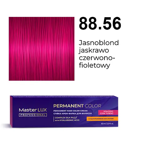 [20090] Krem do trwałej farby do włosów Master LUX professional 88.56 Jasno blond jaskrawoczerwono-fioletowy