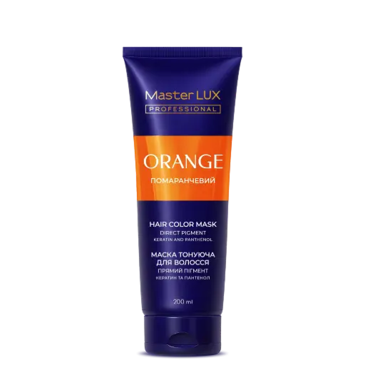 Maska tonująca do włosów Master LUX professional tone Pomarańczowy 200 ml  (tuba)																								 